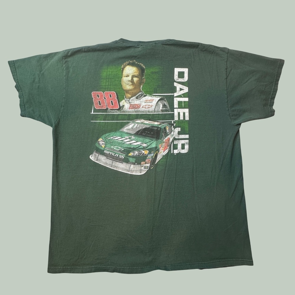 Vintage Dale Earnhardt Jr T-Shirt Mens XL Green NASCAR Racing 88 Winners Circle